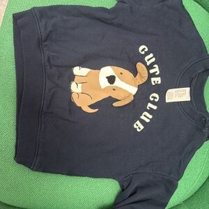 H&M Navy Sweatshirt with Dog Design